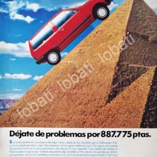 CARTEL ANTIGUO ORIGINAL DE AUTOS VOLKSWAGEN POLO 1986 /910 VW