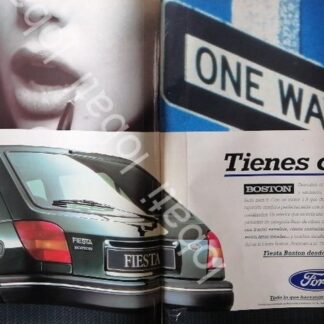 CARTEL ANTIGUO ORIGINAL DE AUTOS FORD FIESTA BOSTON 1993 /904