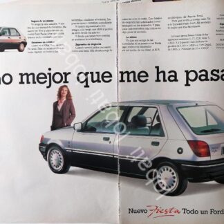 CARTEL ANTIGUO ORIGINAL DE AUTOS FORD FIESTA 1992 /903