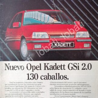 CARTEL ANTIGUO ORIGINAL DE AUTOS CHEVROLET OPEL KADETT GSi 2.0 1986 /899