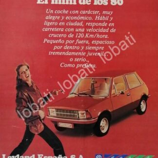 CARTEL ANTIGUO ORIGINAL DE AUTOS INNOCENTI DE TOMASO 1982 /896 MUY RARO