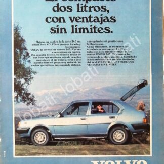 CARTEL ANTIGUO ORIGINAL DE AUTOS VOLVO SERIE 340 1991 /892