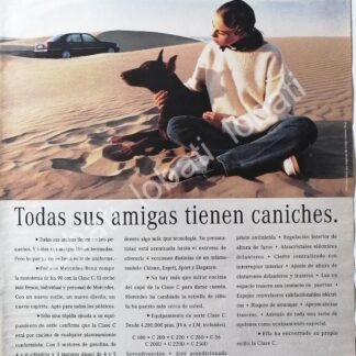 CARTEL ANTIGUO ORIGINAL DE DE AUTOS MERCEDES BENZ CLASE C. 1994 /891