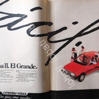 CARTEL ANTIGUO ORIGINAL DE DE AUTOS CITROEN VISA II. 1982 /890