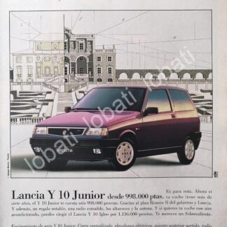 CARTEL ANTIGUO ORIGINAL DE DE AUTOS LANCIA Y-10 JUNIOR 1994 /883