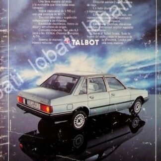 CARTEL ANTIGUO ORIGINAL DE DE AUTOS TALBOT SOLARA 1981 /880