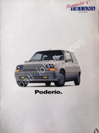 CARTEL ANTIGUO ORIGINAL DE AFICHE DE AUTOS RENAULT 5 TRIANA 1989 / 861