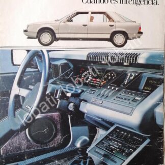 CARTEL ANTIGUO ORIGINAL DE AFICHE DE AUTOS RENAULT 25 1986 / 857