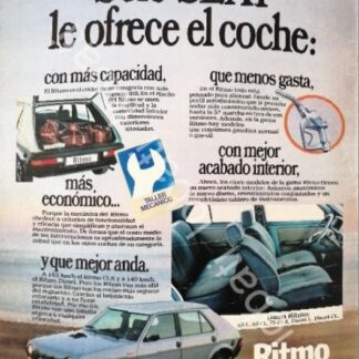 CARTEL ANTIGUO ORIGINAL DE AUTOS SEAT RITMO CLX 1981 / 847