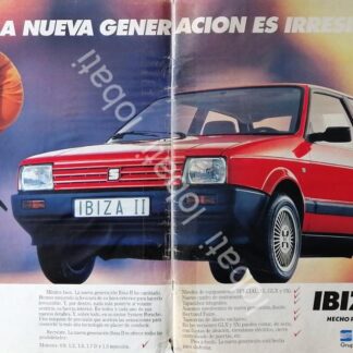 CARTEL ANTIGUO ORIGINAL DE AUTOS SEAT IBIZA II 1989/ 843