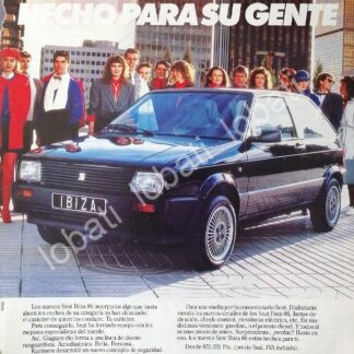 CARTEL ANTIGUO ORIGINAL DE AUTOS SEAT IBIZA 1986/ 842