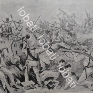 GRABADO ANTIGUO 1898 ESCENA DE LA GUERRA DE INDEPENDENCIA CUBANA /MLT