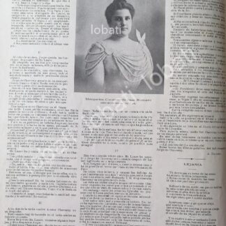 CARTEL ANTIGUO ORIGINAL DE NOTA. MARGARITA CONDESA DE CASA ROMERO 1898 / ASM