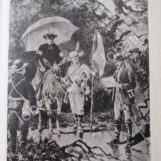 GRABADO ANTIGUO 1898 ESCENA REAL DE LA GUERRA HISPANO AMERICANA
