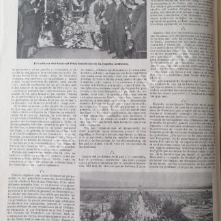 CARTEL ANTIGUO ORIGINAL DE FUNERAL DEL GENERAL. CARLOS DIEZ GUTIERREZ & MAS NOTAS 1898 / PLT MLT