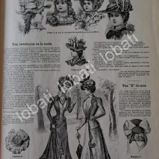 GACETA ANTIGUA 1898. " PAGINAS DE LA MODA " /34