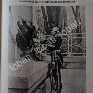 PORTADA ANTIGUA ORIGINAL  1898 PORFIRIO DIAZ EN COLEGIO MILITAR / MLT