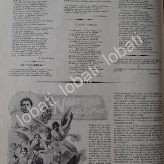 CARTEL ANTIGUO ORIGINAL DE LA VIOLINISTA ASUNCION SAURI CETINA ( CHONITA SAURI ) 1898 / FEP MUSICOS