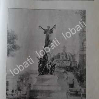 CARTEL ANTIGUO ORIGINAL DE NOTICIA Y PORTADA ANTIGUA 1898 INAUGURAN ANGEL DE LA INDEPENDENCIA EN PUEBLA / LDM