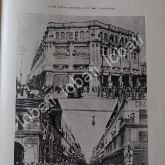 PORTADA ANTIGUA ORIGINAL  1898 DESFILE Y FIESTAS PATRIAS D.F CALLE PLATEROS /LDM