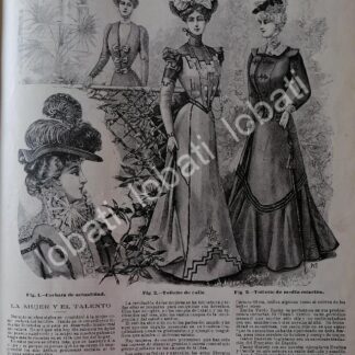 GACETA ANTIGUA 1898. " PAGINAS DE LA MODA " /38