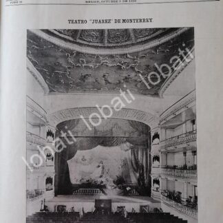 PORTADA ANTIGUA ORIGINAL  1898 INAUGURAN EL TEATRO JUAREZ EN MONTERREY / LDM