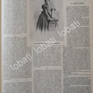 CARTEL ANTIGUO ORIGINAL DE MATILDE OLAVARRIA LANDAZURI 1898 / Y MAS NOTAS / ASM