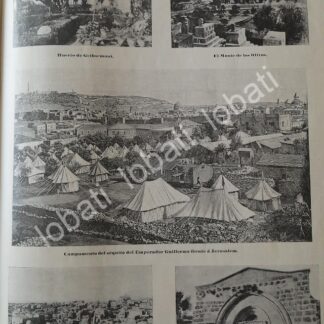 GRABADO ANTIGUO 1898 LUGARES DE JERUSALEM / RLG