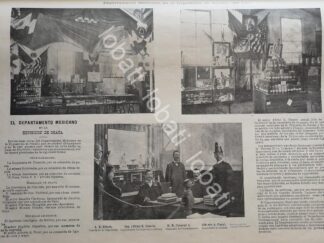 CARTEL ANTIGUO ORIGINAL DE MEXICO EN LA EXPOSICION DE OMAHA DE 1898 LEA DETALLES ABAJO