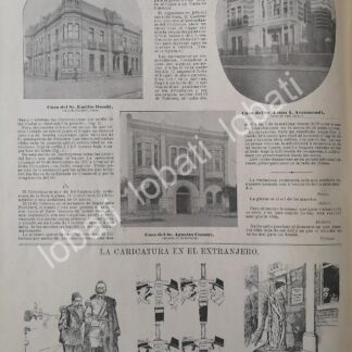 CARTEL ANTIGUO ORIGINAL DE CASAS DE EMILIO DONDE, JUAN ARZUMENDI Y AGUSTIN CASAUX 1898 /ASM LDM