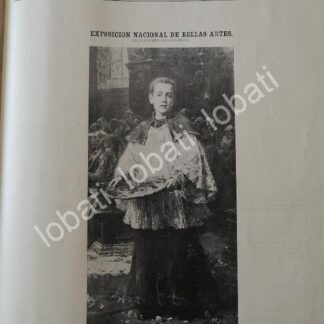 PORTADA ANTIGUA ORIGINAL  1898 DE JOSE BENILLIIURE, UNA LIMOSNA /RLG