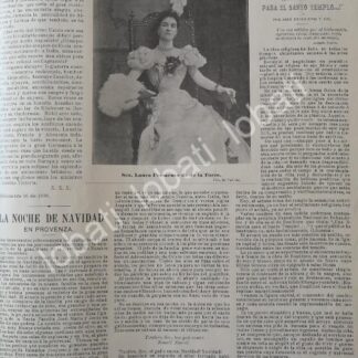 CARTEL ANTIGUO ORIGINAL DE LAURA FORMENTO URIARTE 1898 /ASM Y MAS NOTAS