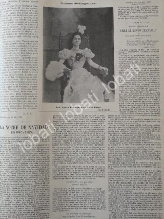 CARTEL ANTIGUO ORIGINAL DE LAURA FORMENTO URIARTE 1898 /ASM Y MAS NOTAS