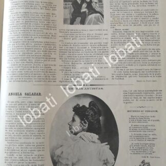 CARTEL ANTIGUO ORIGINAL DE LA NIÑA PIANISTA ANGELA SALAZAR 1898 Y MAS NOTAS / MUSICOS