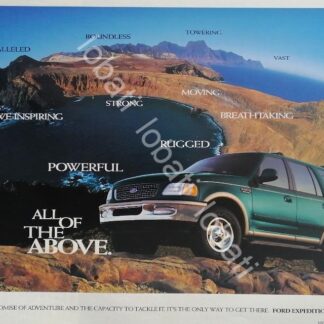 CARTEL ANTIGUO ORIGINAL DE AUTOS CAMIONETA FORD EXPEDITION 1997 PRIMERA VERSION /1006