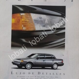 CARTEL ANTIGUO ORIGINAL DE AUTOS FORD GHIA ( TOPAZ ) 1992 /N999