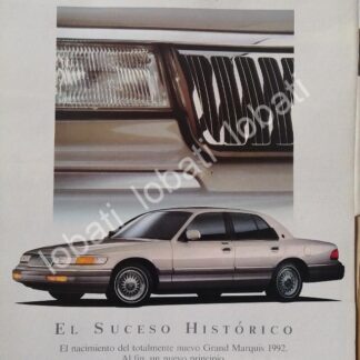 CARTEL ANTIGUO ORIGINAL DE AUTOS FORD GRAND MARQUIS 1992 /N997