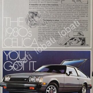 CARTEL ANTIGUO ORIGINAL DE AUTOS TOYOTA CELICA GT 1980 /980 RARO