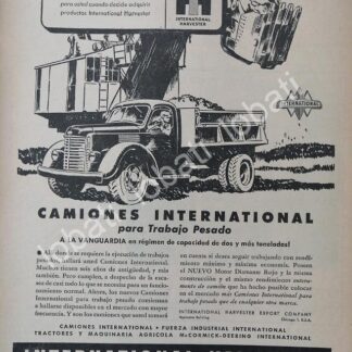 CARTEL ANTIGUO ORIGINAL DE CAMIONES INTERNATIONAL HARVESTER 1946 /973