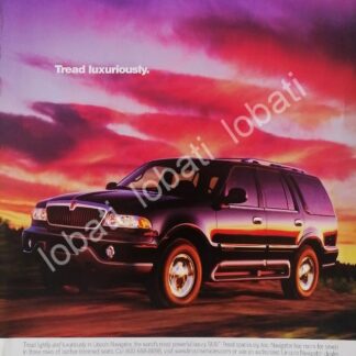CARTEL ANTIGUO ORIGINAL DE AUTOS LINCOLN NAVIGATOR 1998 /968