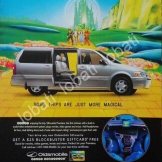 CARTEL ANTIGUO ORIGINAL DE AUTOS OLDSMOBILE SILHOUETTE PREMIERE VAN 1999 /966