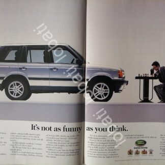 CARTEL ANTIGUO ORIGINAL DE AUTOS LAND ROVER HSE 1999 /965
