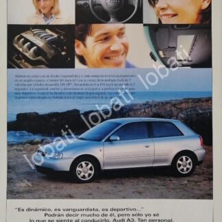 CARTEL ANTIGUO ORIGINAL DE AUTOS AUDI A3 2000 /964