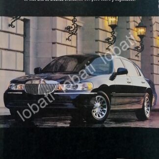 CARTEL ANTIGUO ORIGINAL DE AUTOS LINCOLN TOWN CAR 2000 /963