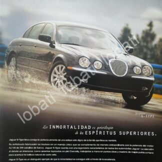 CARTEL ANTIGUO ORIGINAL DE AUTOS JAGUAR TIPO S. 2000 /962
