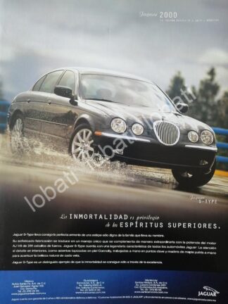 CARTEL ANTIGUO ORIGINAL DE AUTOS JAGUAR TIPO S. 2000 /962