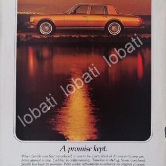 CARTEL ANTIGUO ORIGINAL DE AUTOS CADILLAC SEVILLE 1975 1RA GENERACION /952