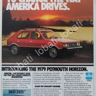 CARTEL ANTIGUO ORIGINAL DE AUTOS CHRYSLER PLYMOUTH HORIZON 1979 /949