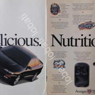 CARTEL ANTIGUO ORIGINAL DE AUTOS CHRYSLER DODGE AVENGER 1996 /948
