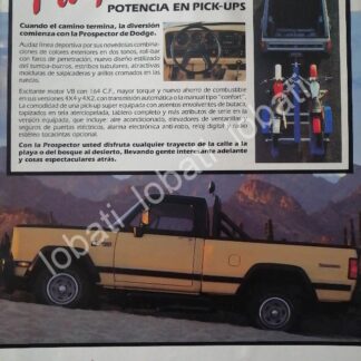 CARTEL ANTIGUO ORIGINAL DE CAMIONETAS CHRYSLER DODGE PROSPECTOR 1989 /944